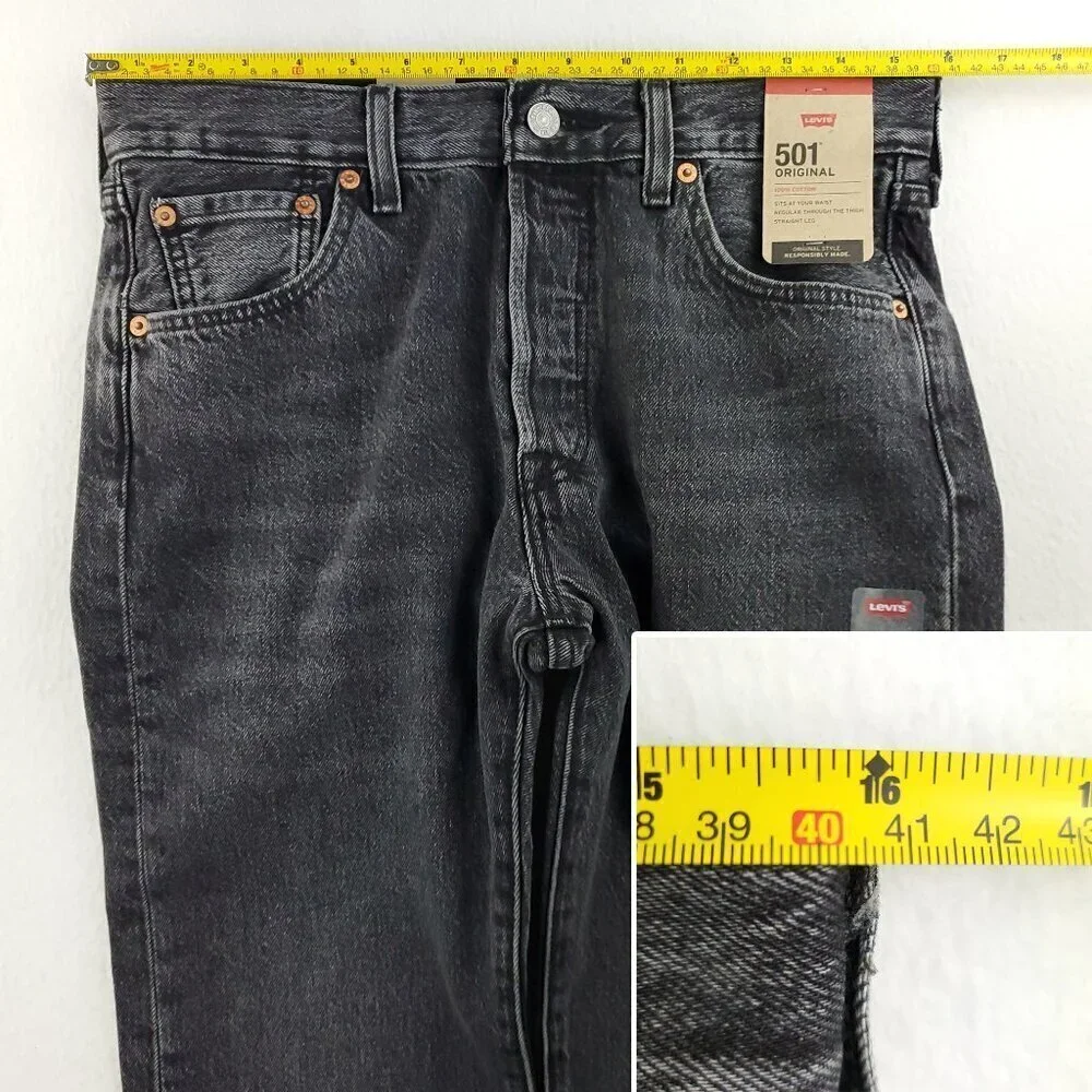 Levi's 501 Original Jeans Button Fly Black Wash Men's 